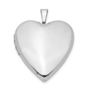 Sterling Silver 20mm Polished Heart Locket